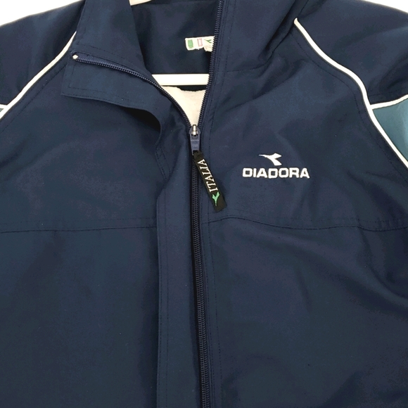 90s Vintage Diadora Windbreaker Track Jacket - Men Size Medium - Picture 2 of 11